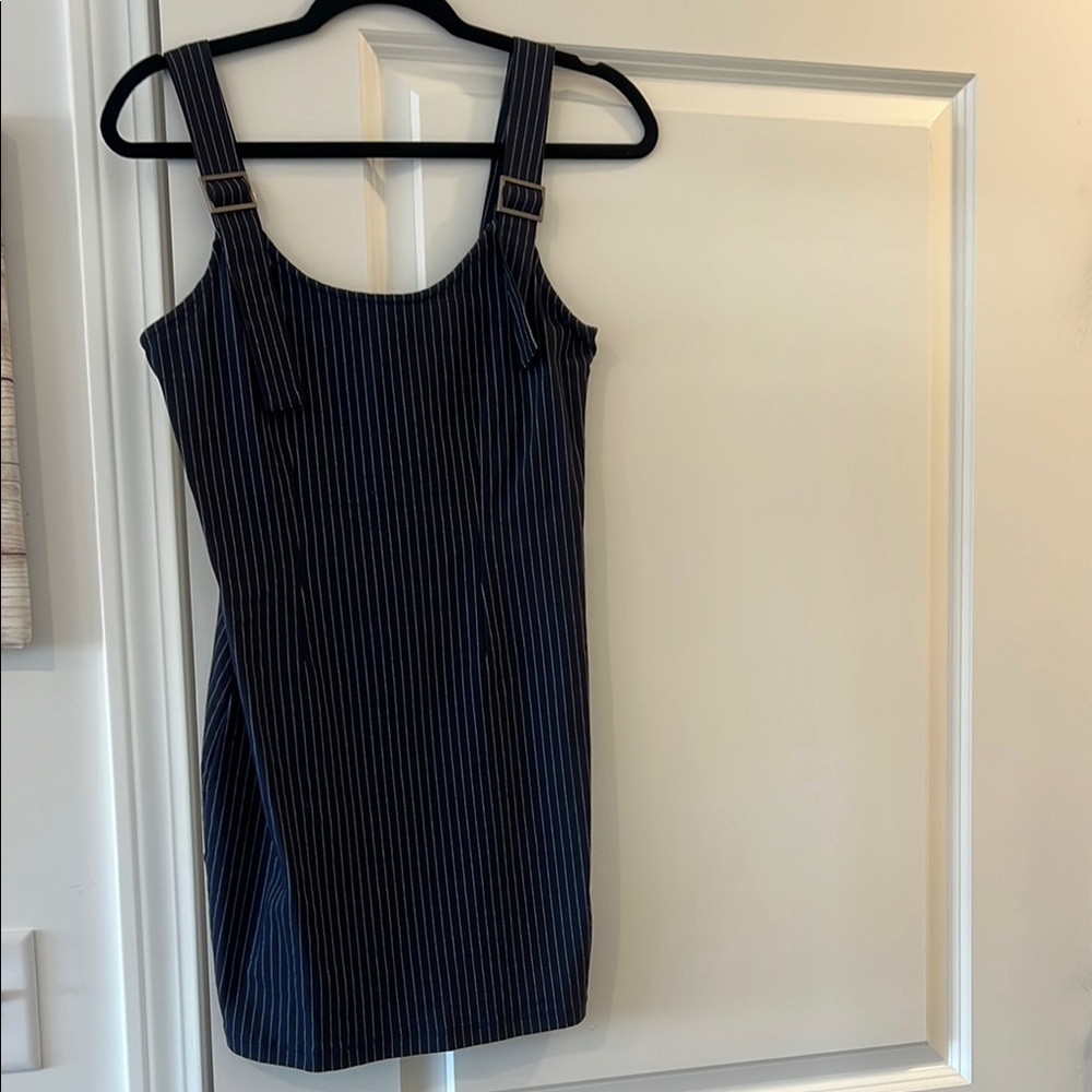 Forever 21 Navy dark blue Striped mini dress size M
